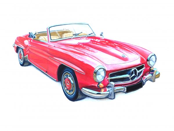 Mercedes Benz SL190 Print